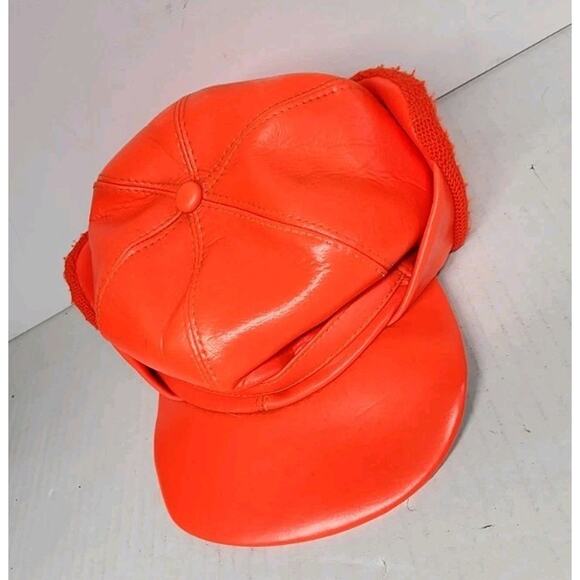 Vintage Ted Williams Hunting Hat Orange Folding Ear Warmers Sz 7 1/8 Sears - Picture 10 of 15